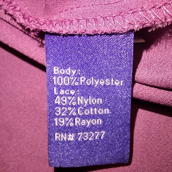 Apt.9 purple lacy tunic top in a ladies size large. - Picture 6 of 9